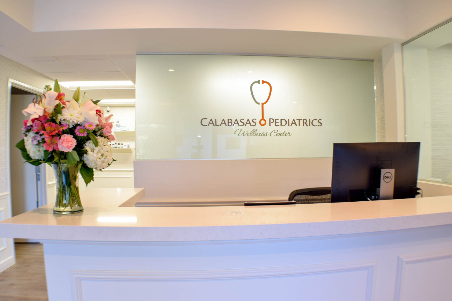 Calabasas Pediatrics Wellness Center reception and waiting area